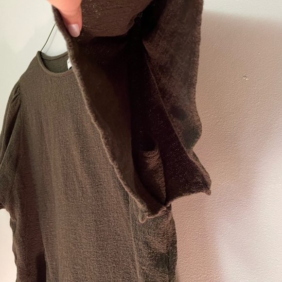 Madewell Flutter Sleeve Green Blouse Top, Texture and Thread, EUC size L - Picture 4 of 7